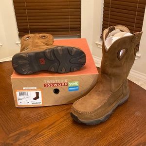 Twisted X work hiker boots pull on composite toe